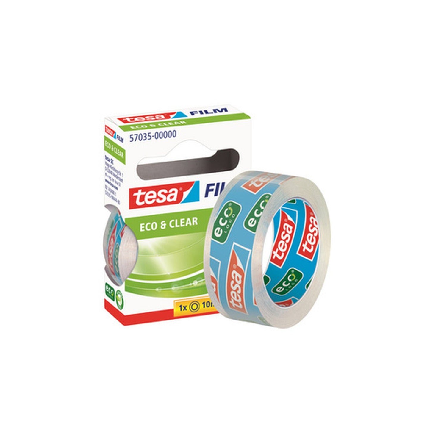 tesa Film Ruban adhésif Eco & Clear, 15 mm x 10m,transparent