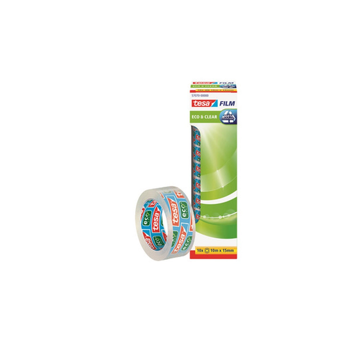 tesa Film Ruban adhésif Eco & clear,15 mm x 10 m,transparent