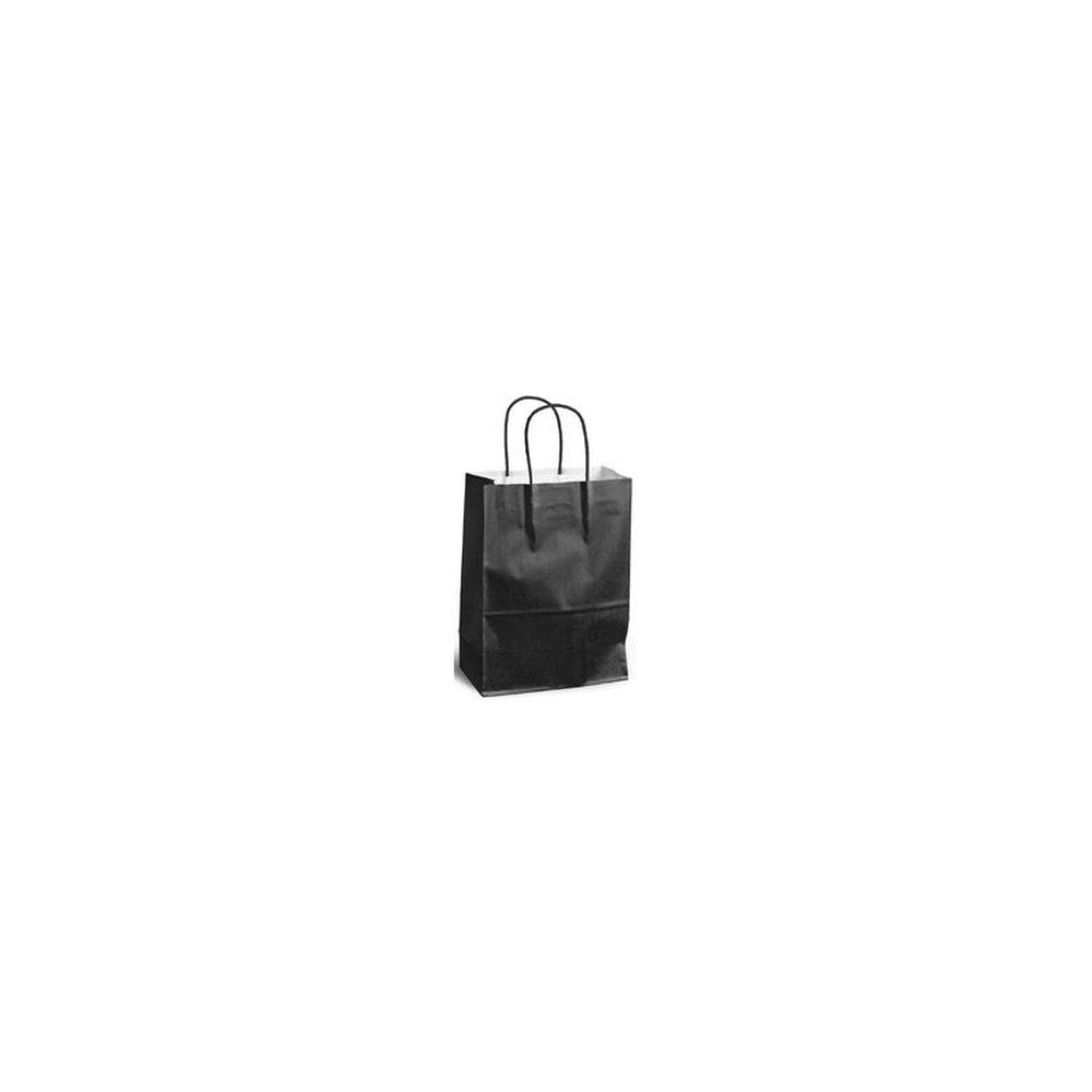 MAILmedia Sac en papier avec cordelette, 15,7 litres, noir