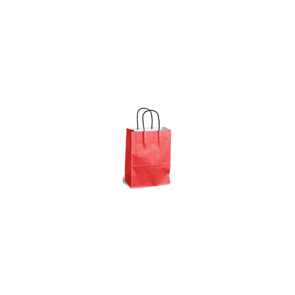 MAILmedia Sac en papier avec cordelette, 15,7 litres, rouge