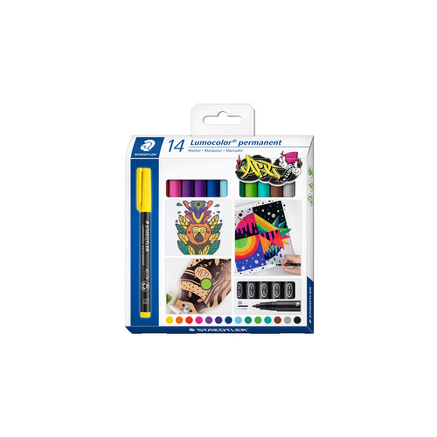 STAEDTLER Marqueur permanent 317M Lumocolor, étui de 14