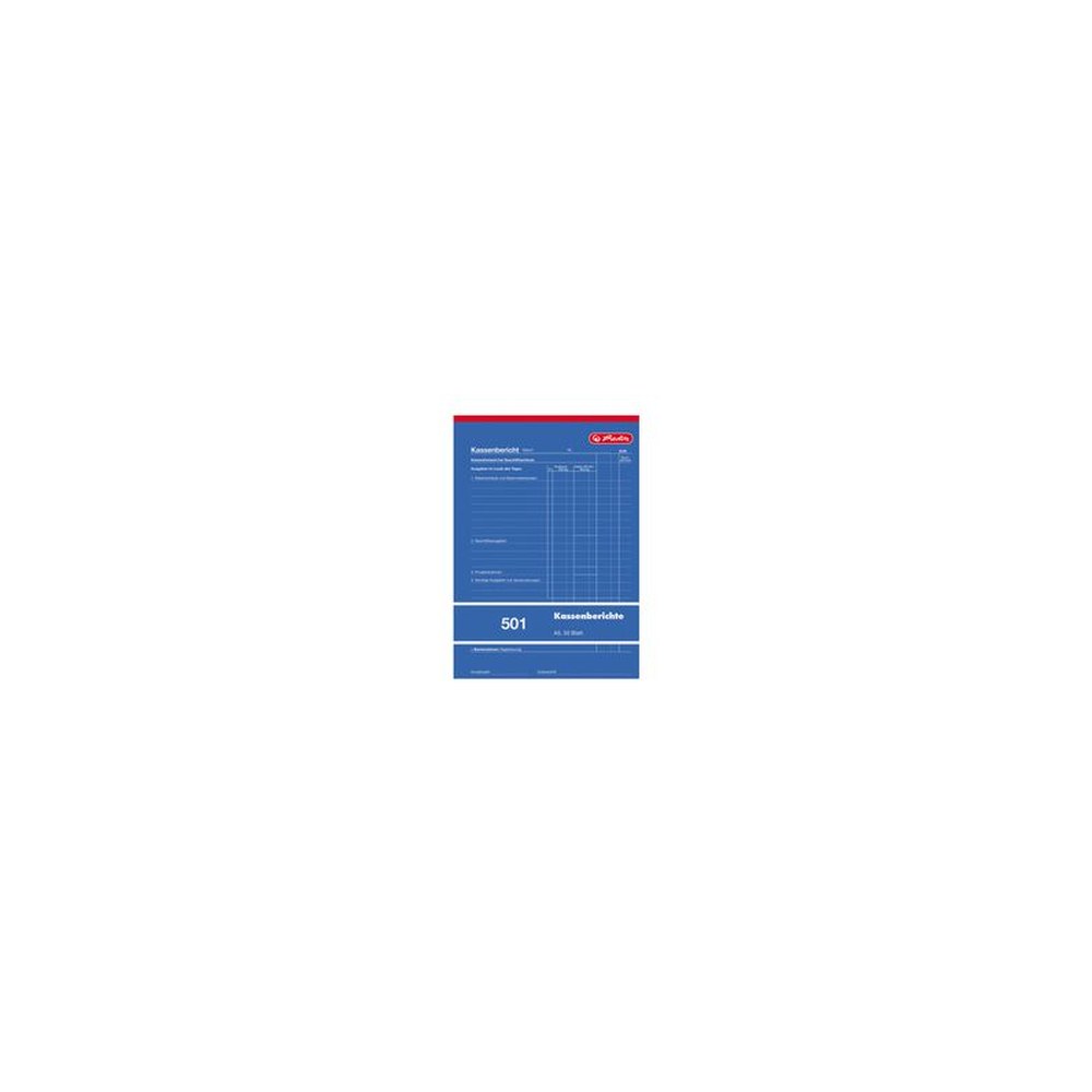 herlitz Formularbuch "Kassenbericht 501" DIN A5, 50 Blatt