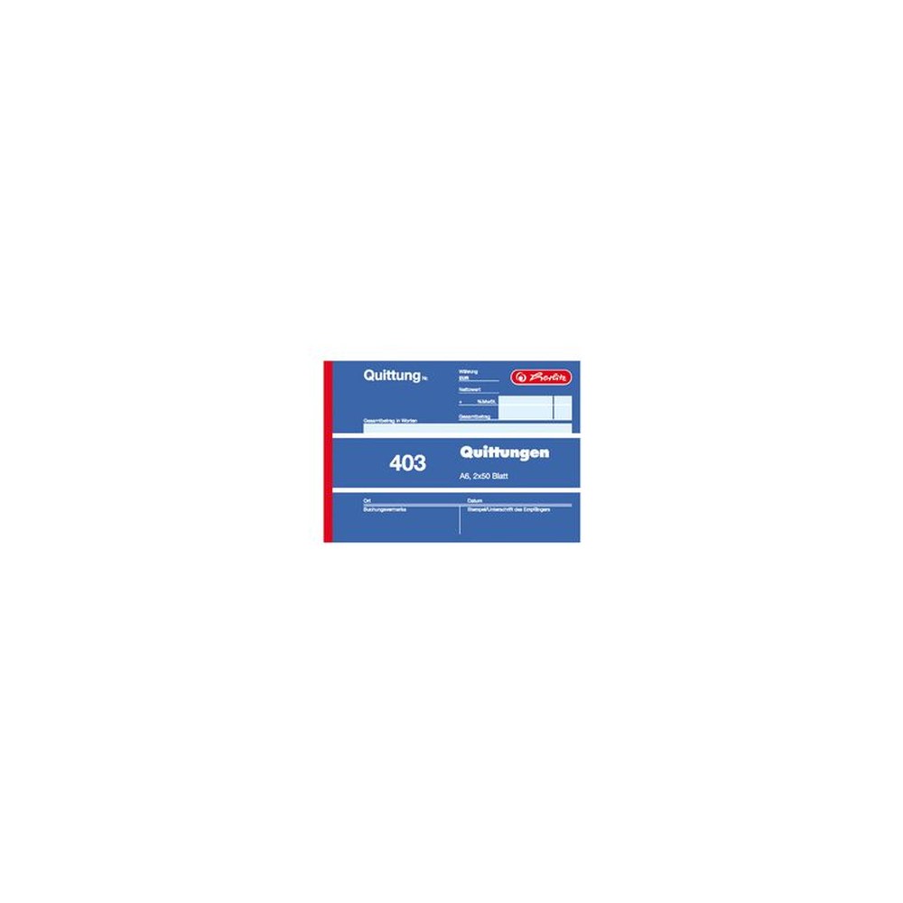 herlitz Formularbuch "Quittung 401", DIN A6, 50 Blatt