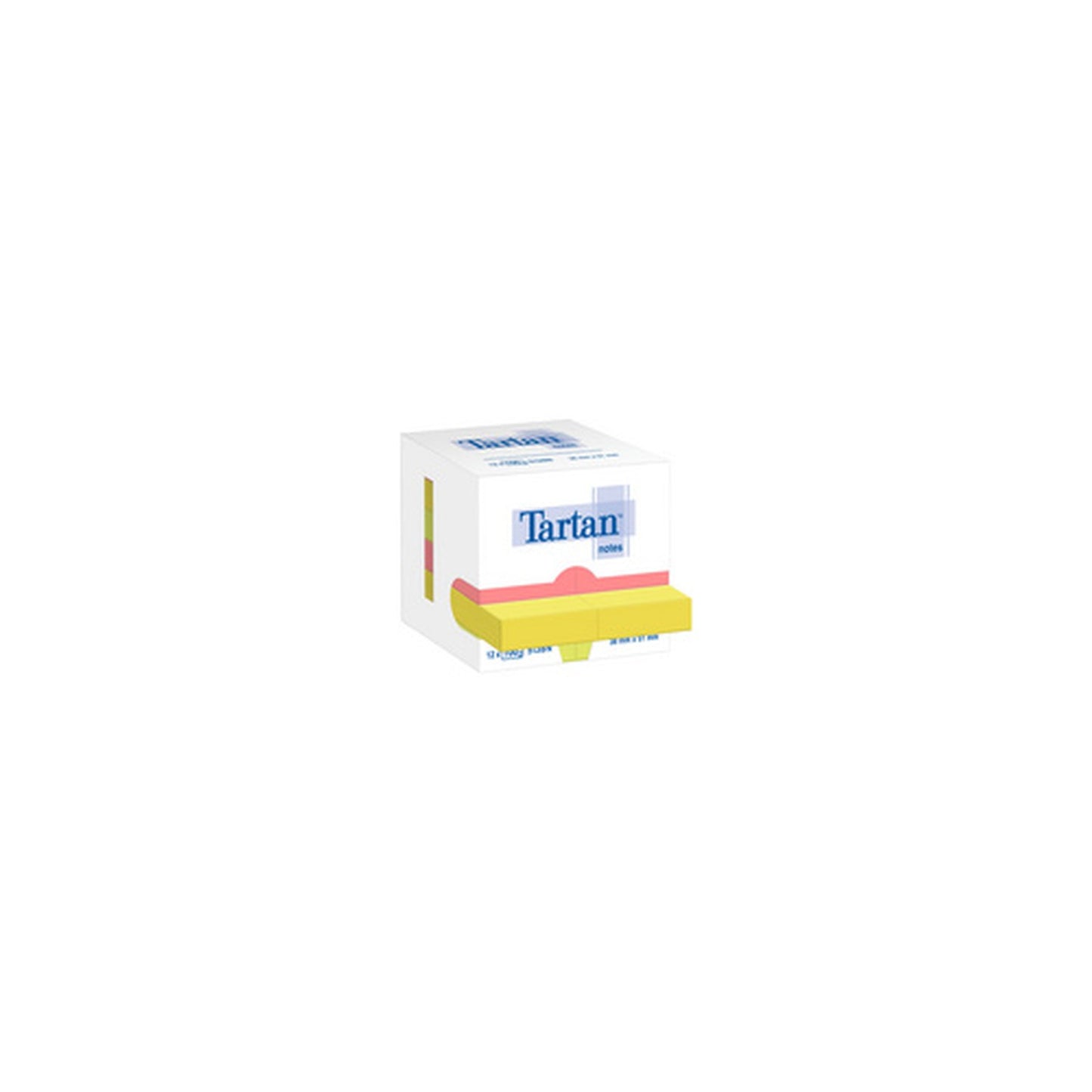 Tartan Bloc-notes repositionnable, 51 x 38 mm, assorti fluo