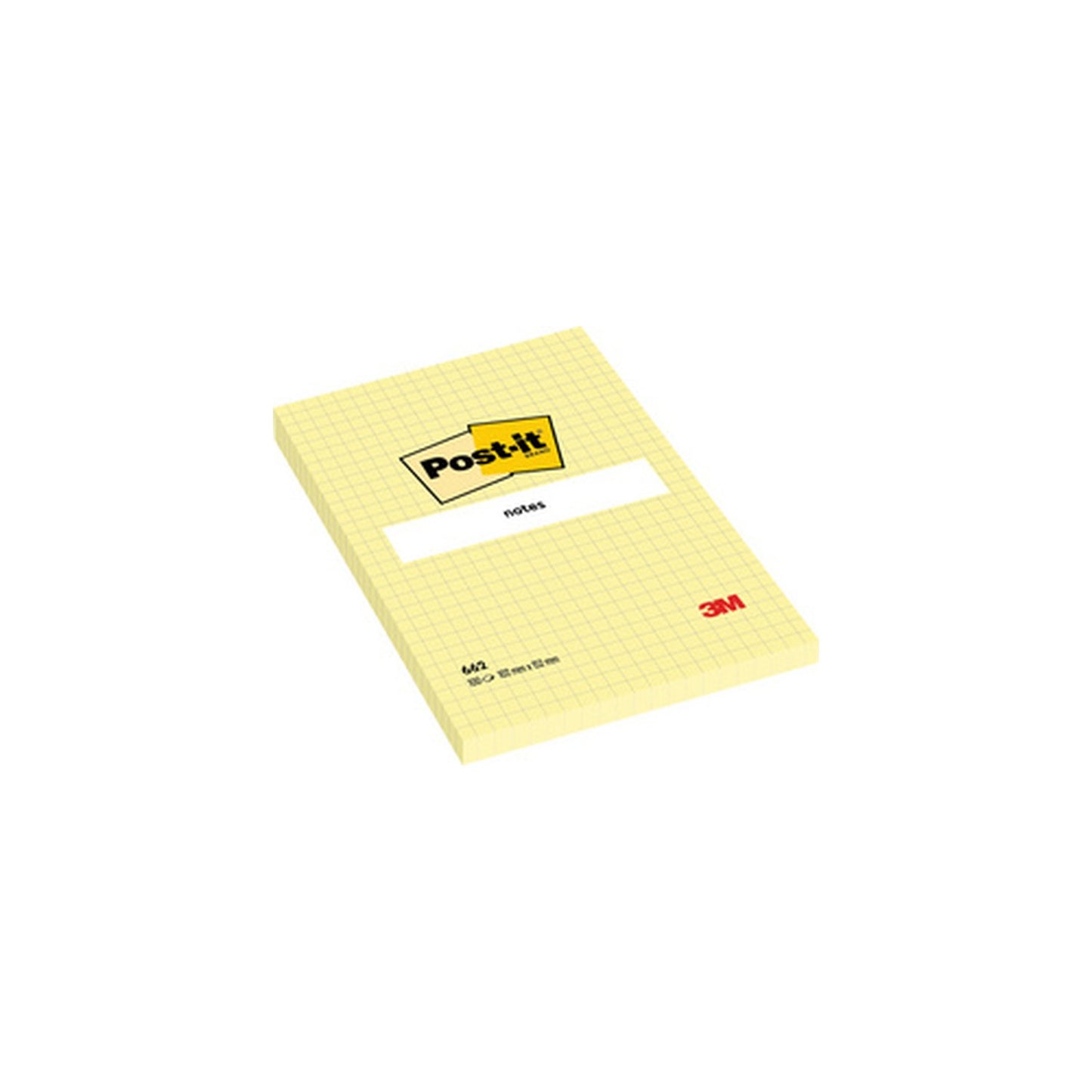 Post-it Bloc-note adhésif, 101 x 152 mm, quadrillé, jaune