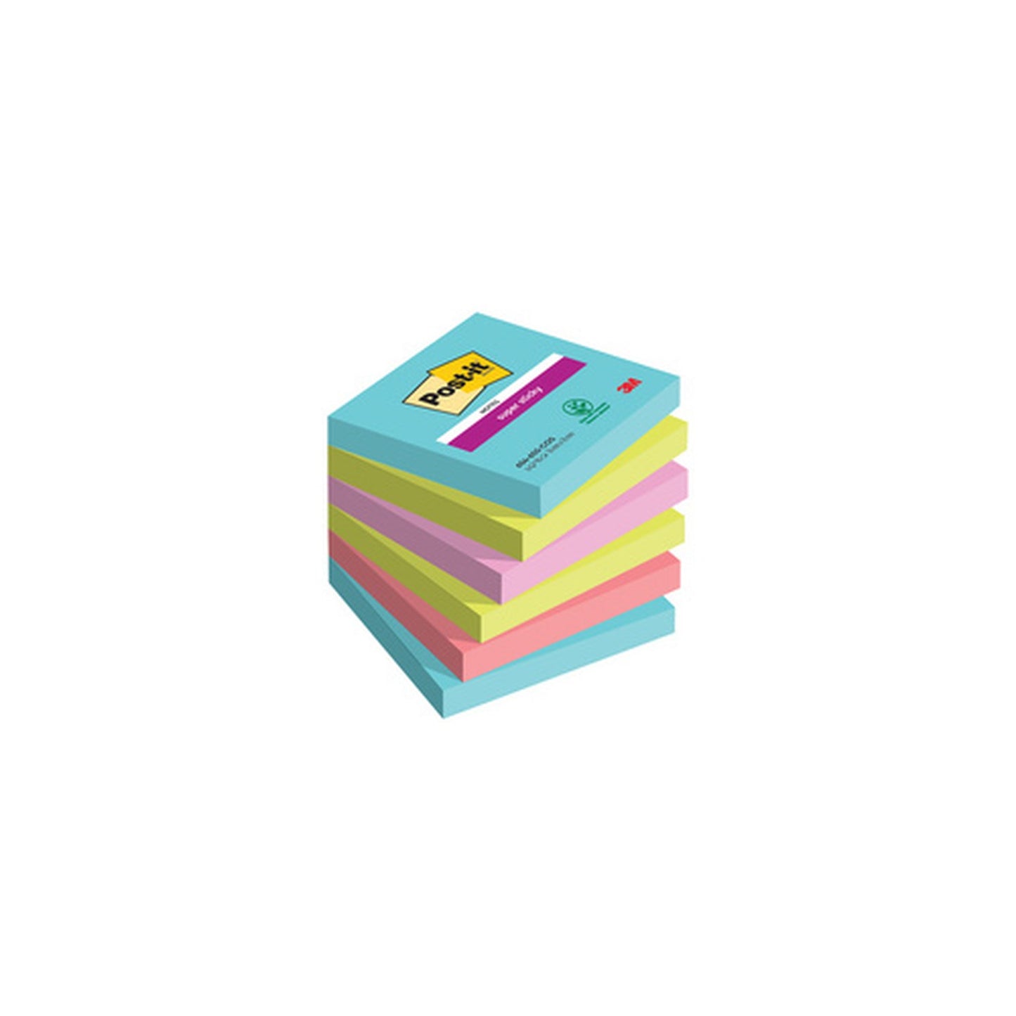 Post-it Bloc-note super sticky notes, 76 x 76 mm, Cosmic