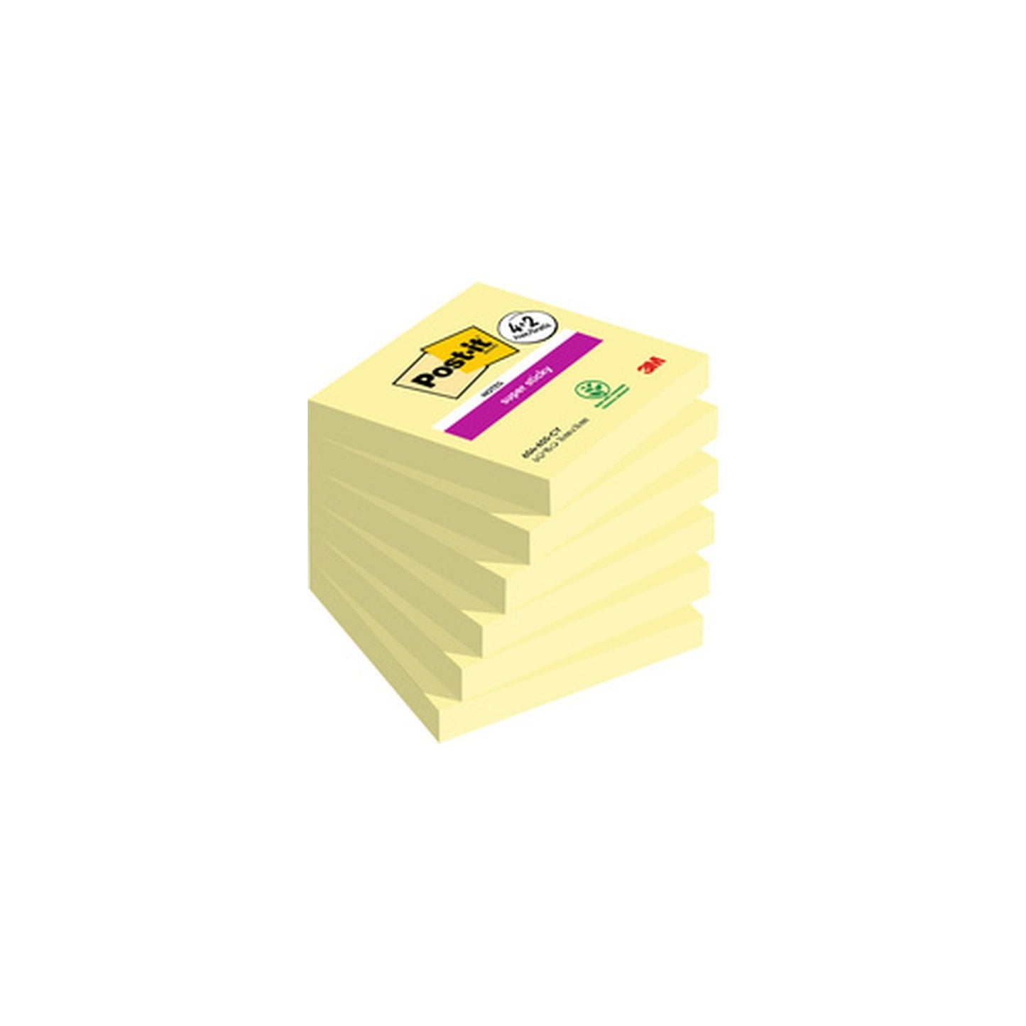 Post-it Bloc-note super sticky notes, 76 x 76 mm, 4+2
