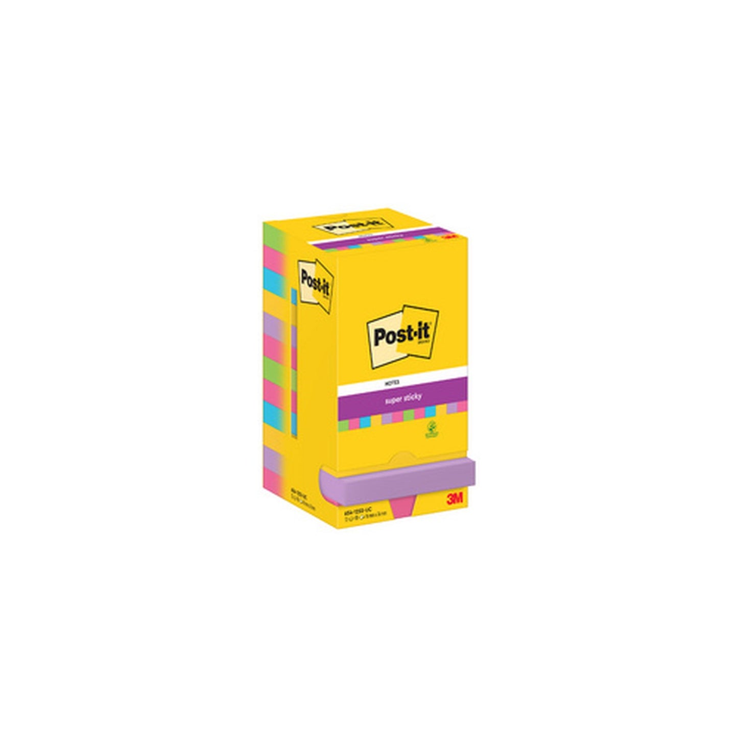 Post-it Bloc-note super sticky notes, 76 x 76 mm, Neon