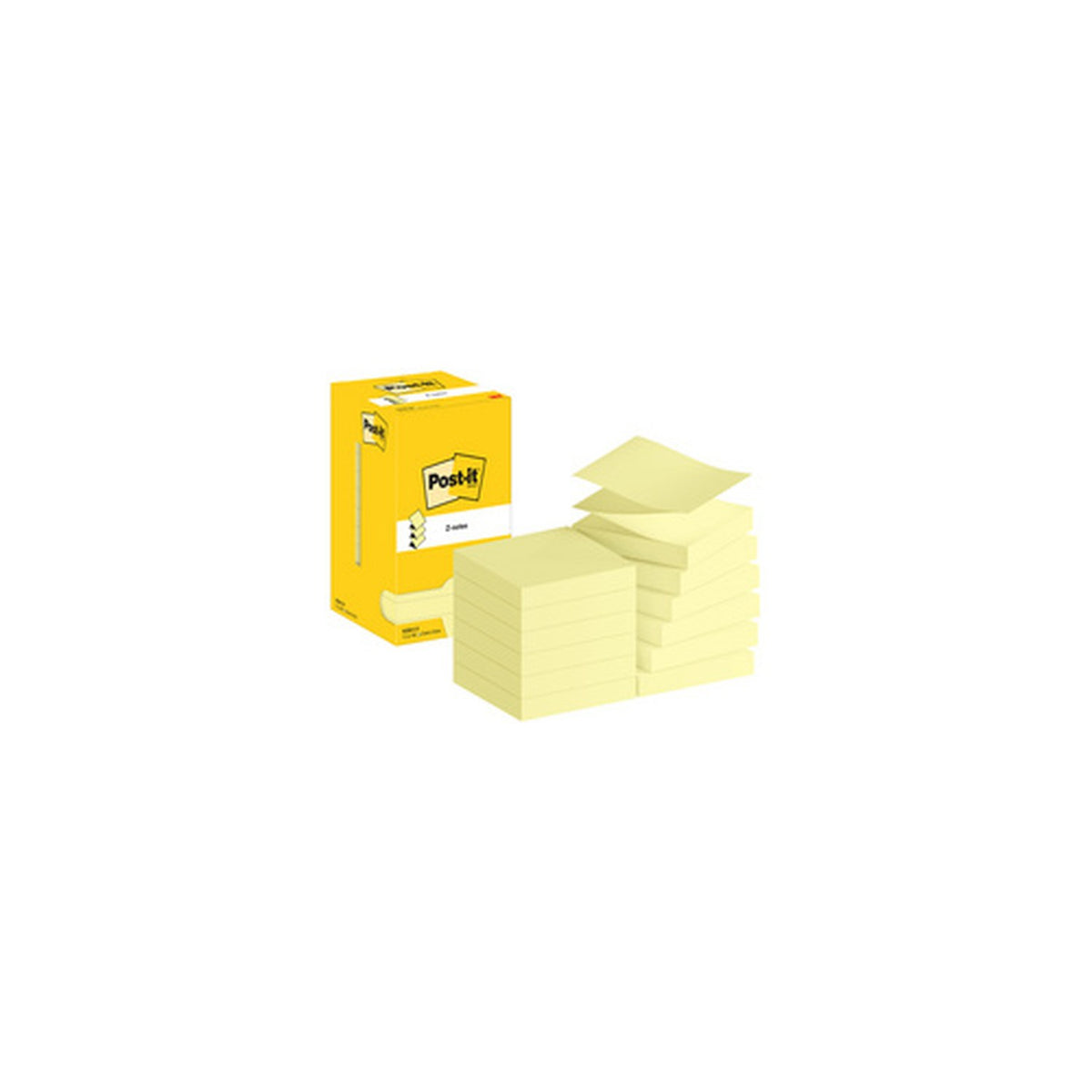 Post-it Bloc-note adhésif z-notes, 76 x 76 mm, jaune