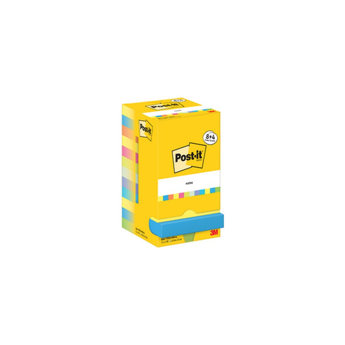 Post-it Bloc-note adhésif, 76 x 76 mm, Energetic, 8+4