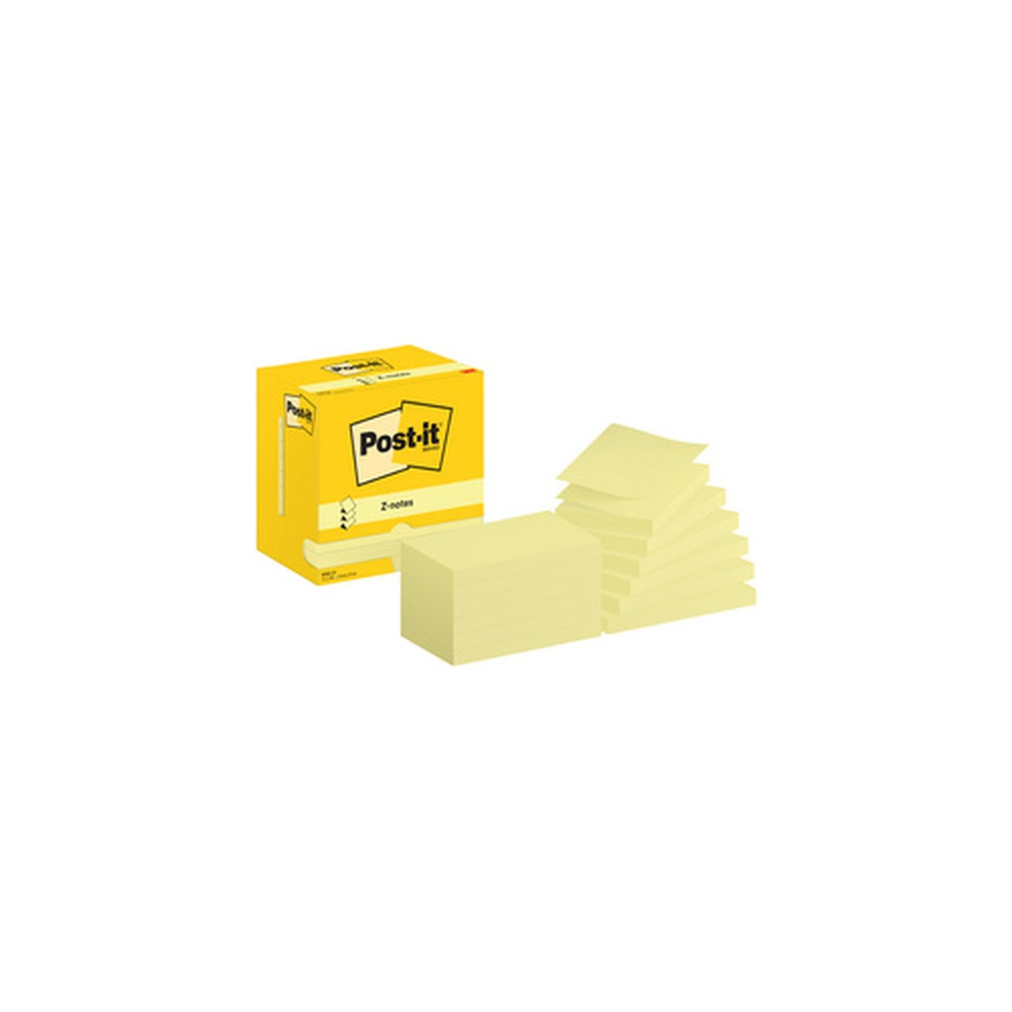 Post-it Bloc-note adhésif Z-Notes, 127 x 76 mm, jaune