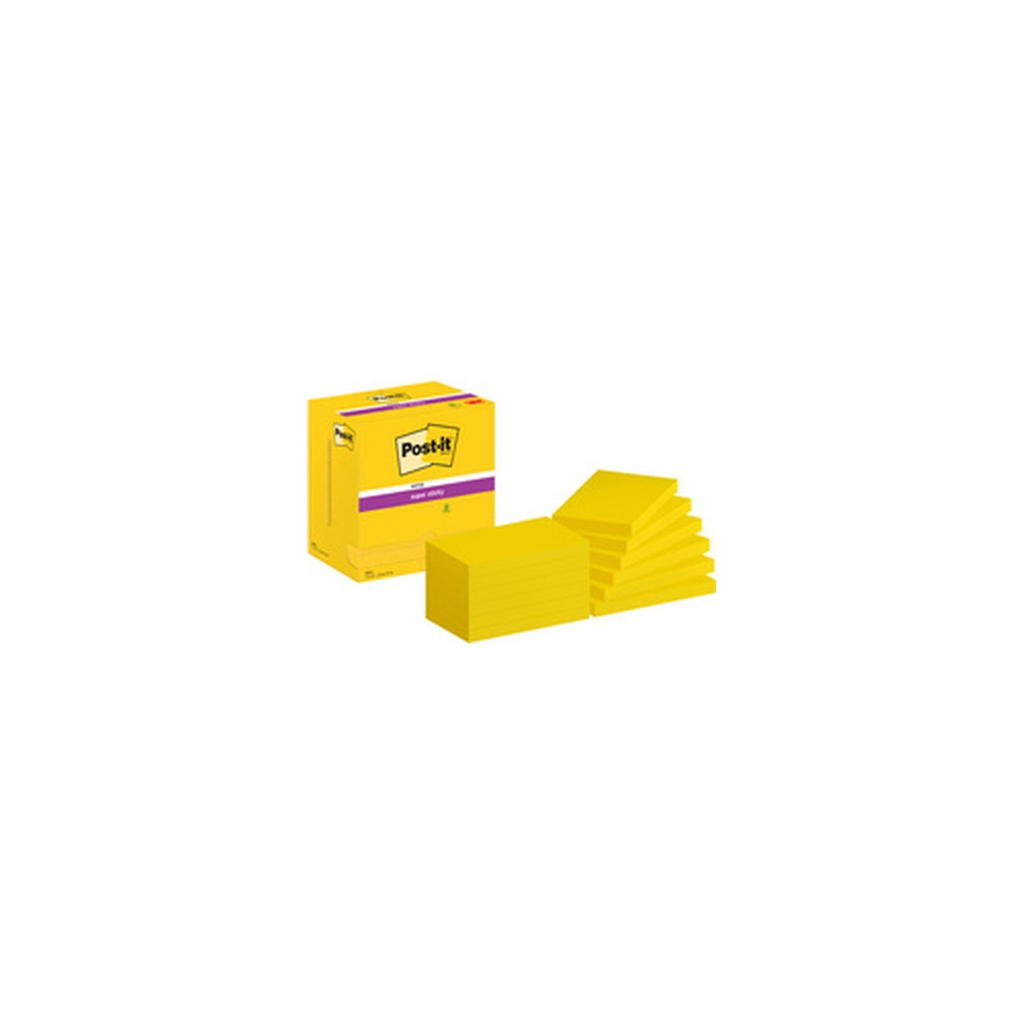 Post-it Bloc-note super sticky notes, 127x76 mm, ultra jaune