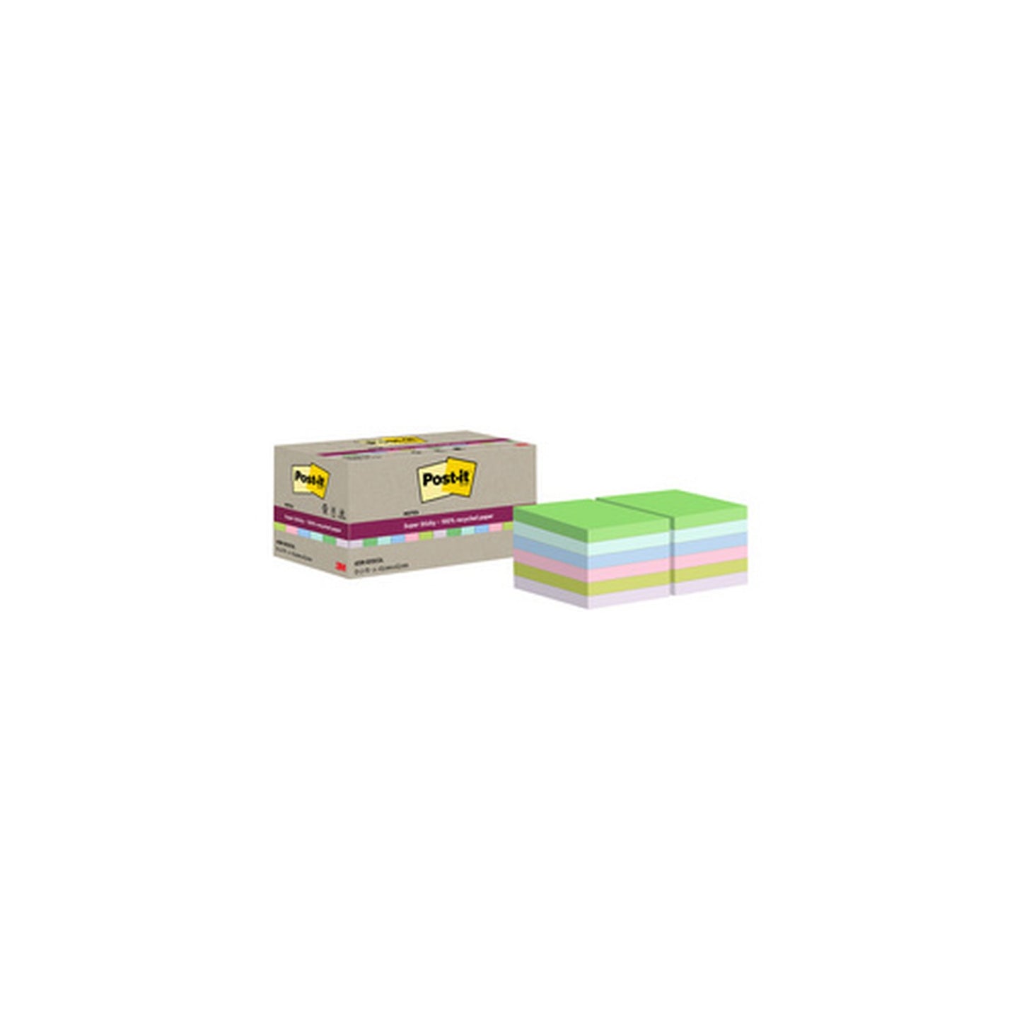 Post-it Bloc-note super sticky Recycling notes, assorti