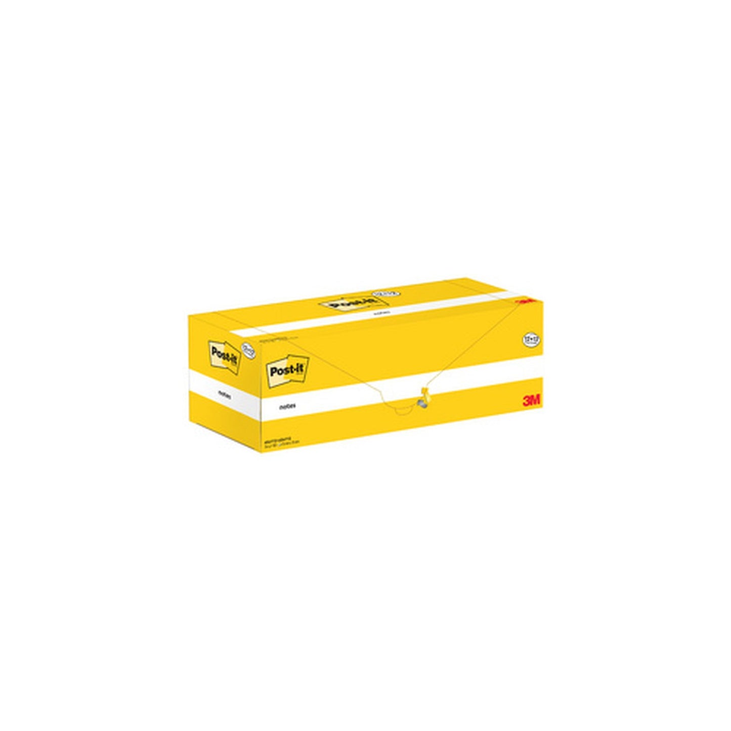 Post-it Bloc-note adhésif, 76 x 76 mm, jaune, 12+12 GRATUIT