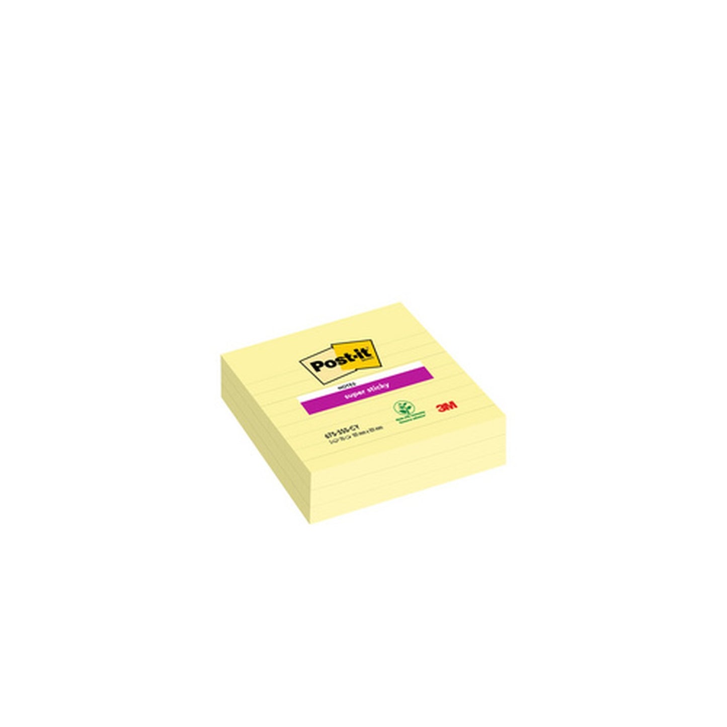 Post-it Bloc-note super sticky notes, 101 x 101 mm, jaune