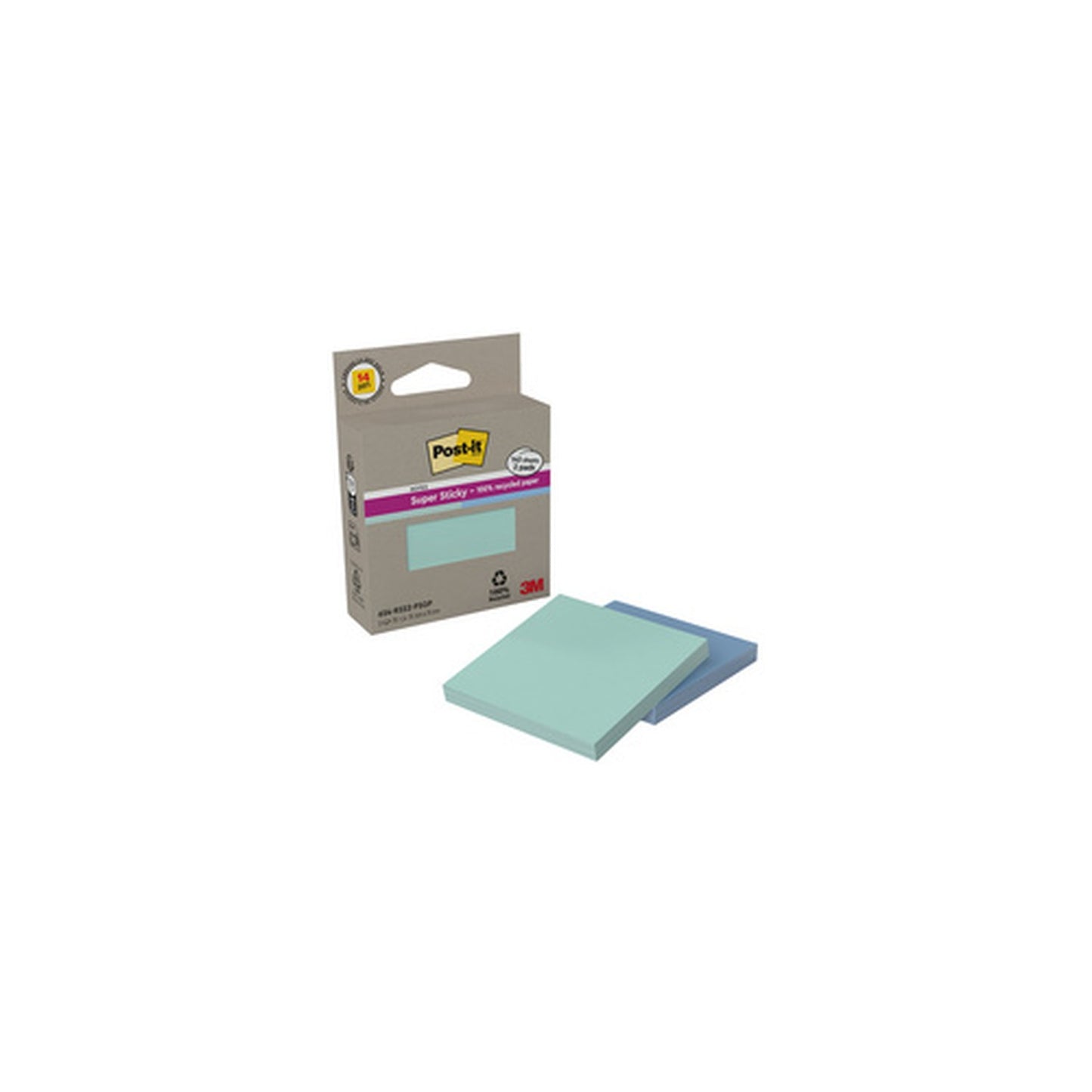 Post-it Bloc-notes Super Sticky Recycling Notes, menthe/bleu