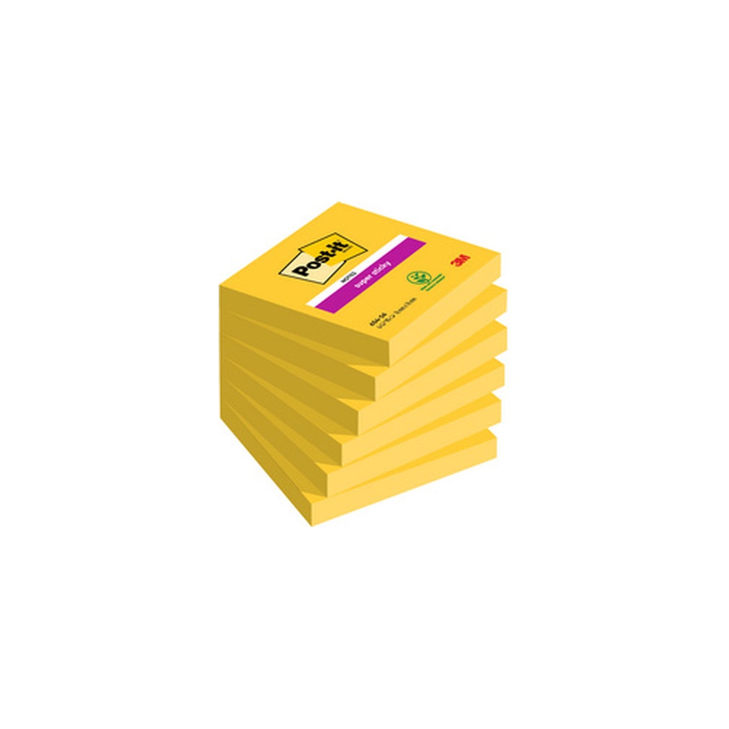 Post-it Bloc-notes super sticky notes, 76x76 mm, ultrajaune