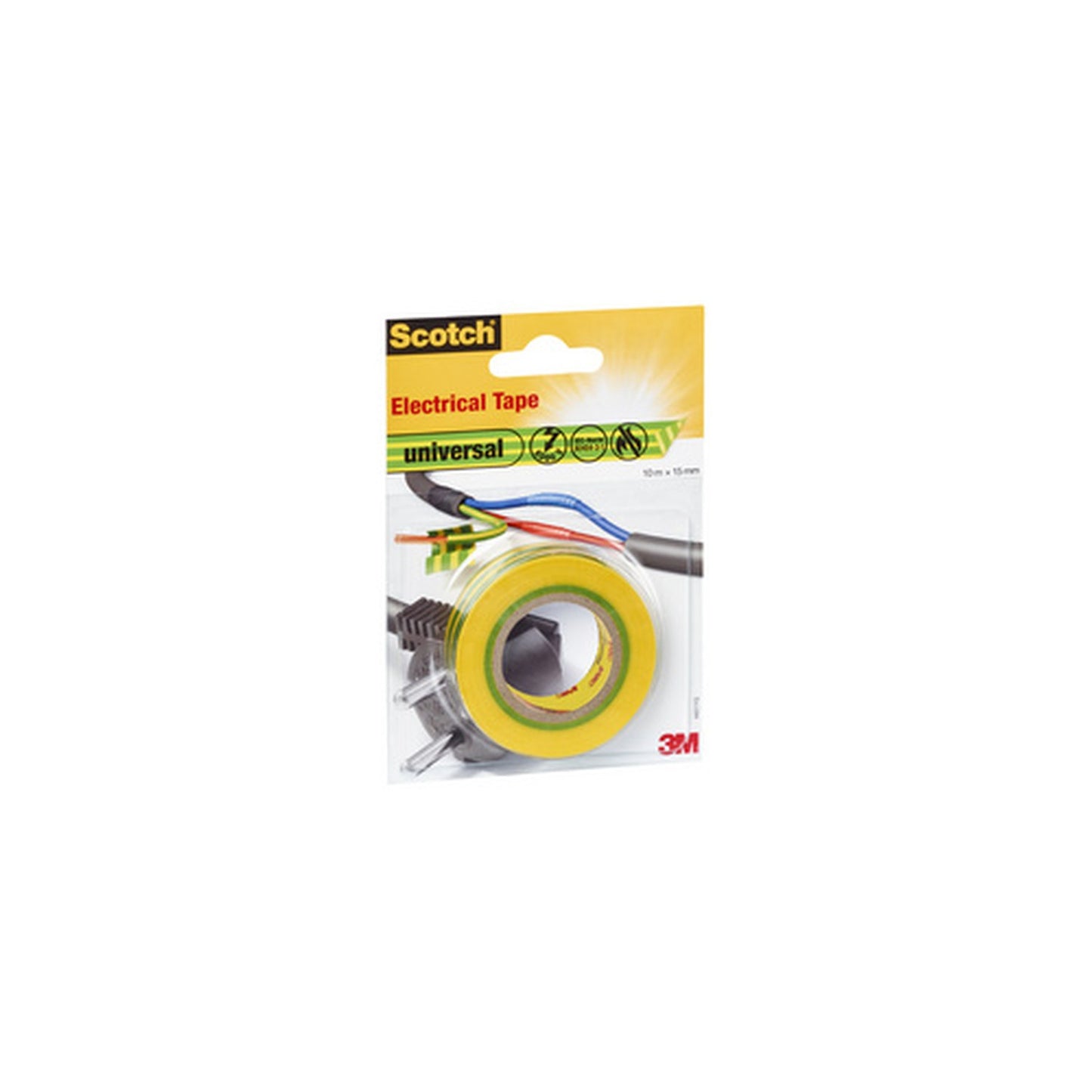 Scotch Ruban isolant universel, 15 mm x 10 m, jaune / vert