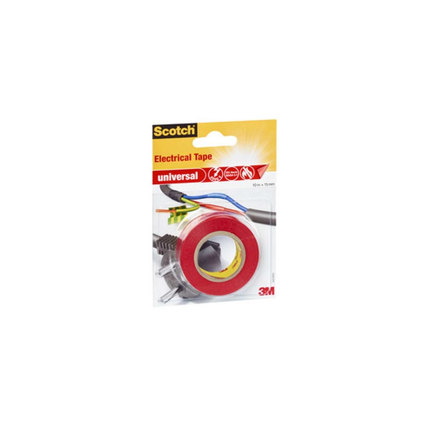 Scotch Ruban isolant universel, 15 mm x 10 m, rouge