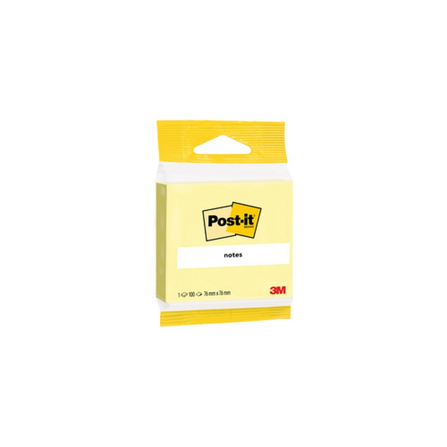 Post-it Bloc-note adhésif, 76 x 76 mm, jaune, blister