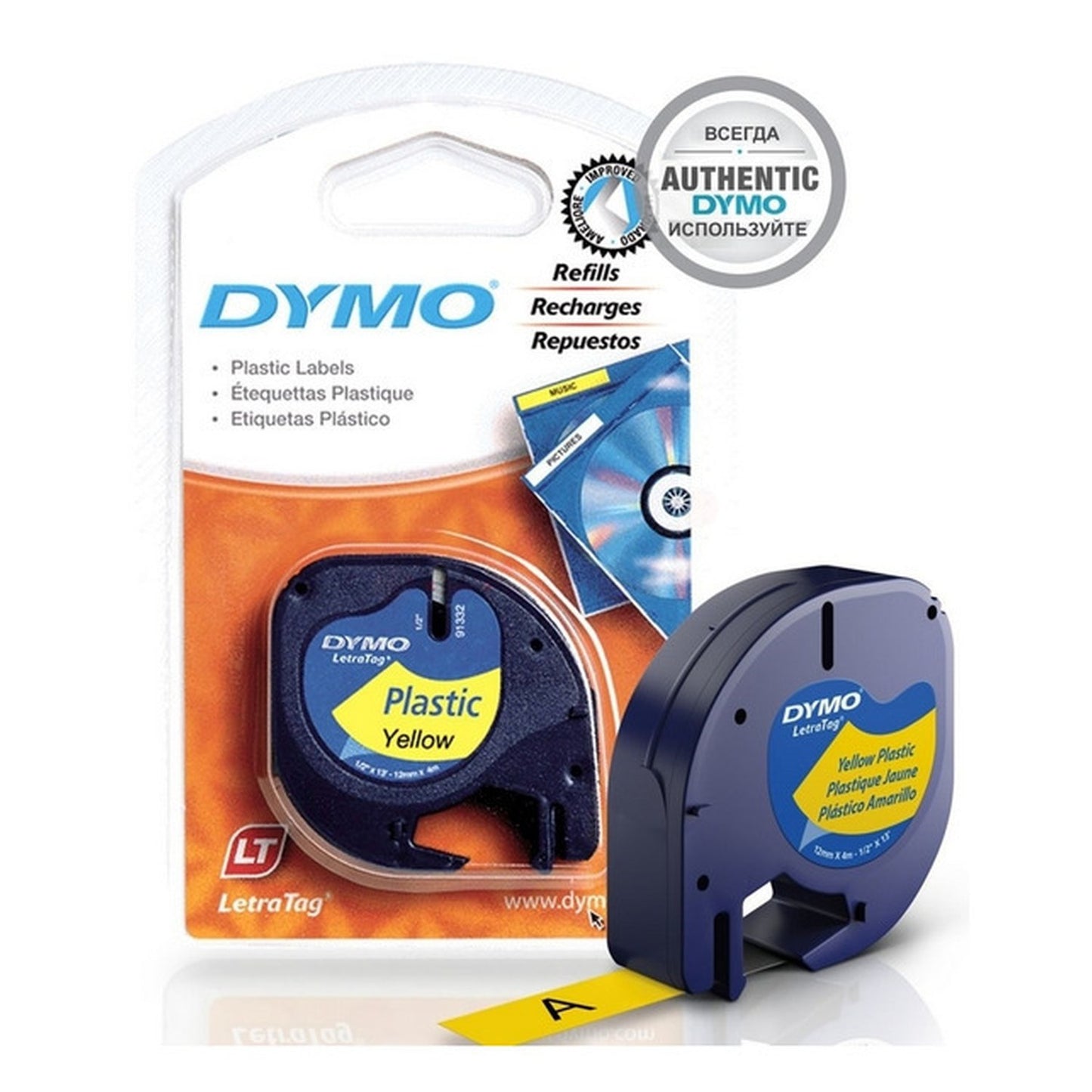 Rouleau d'étiquettes d'origine Dymo 91202 / S0721620 - jaune