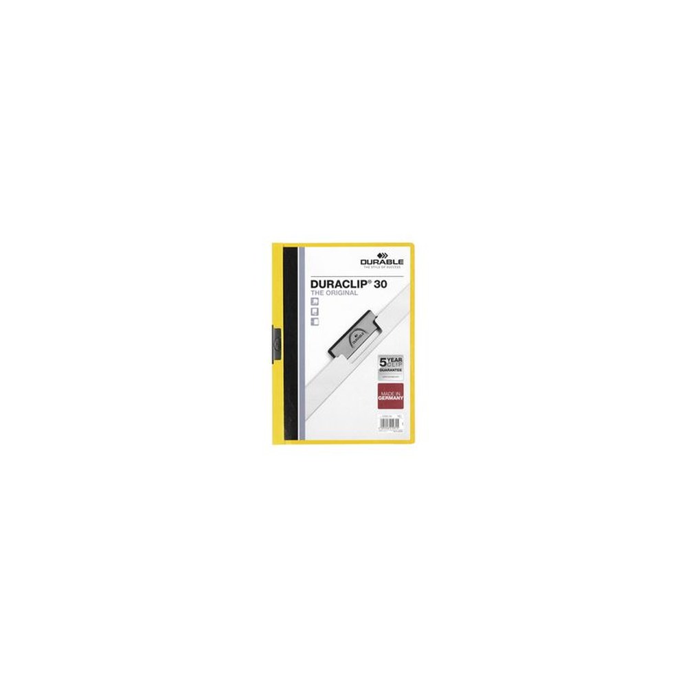 DURABLE Chemise à clip DURACLIP ORIGINAL 30, A4, jaune