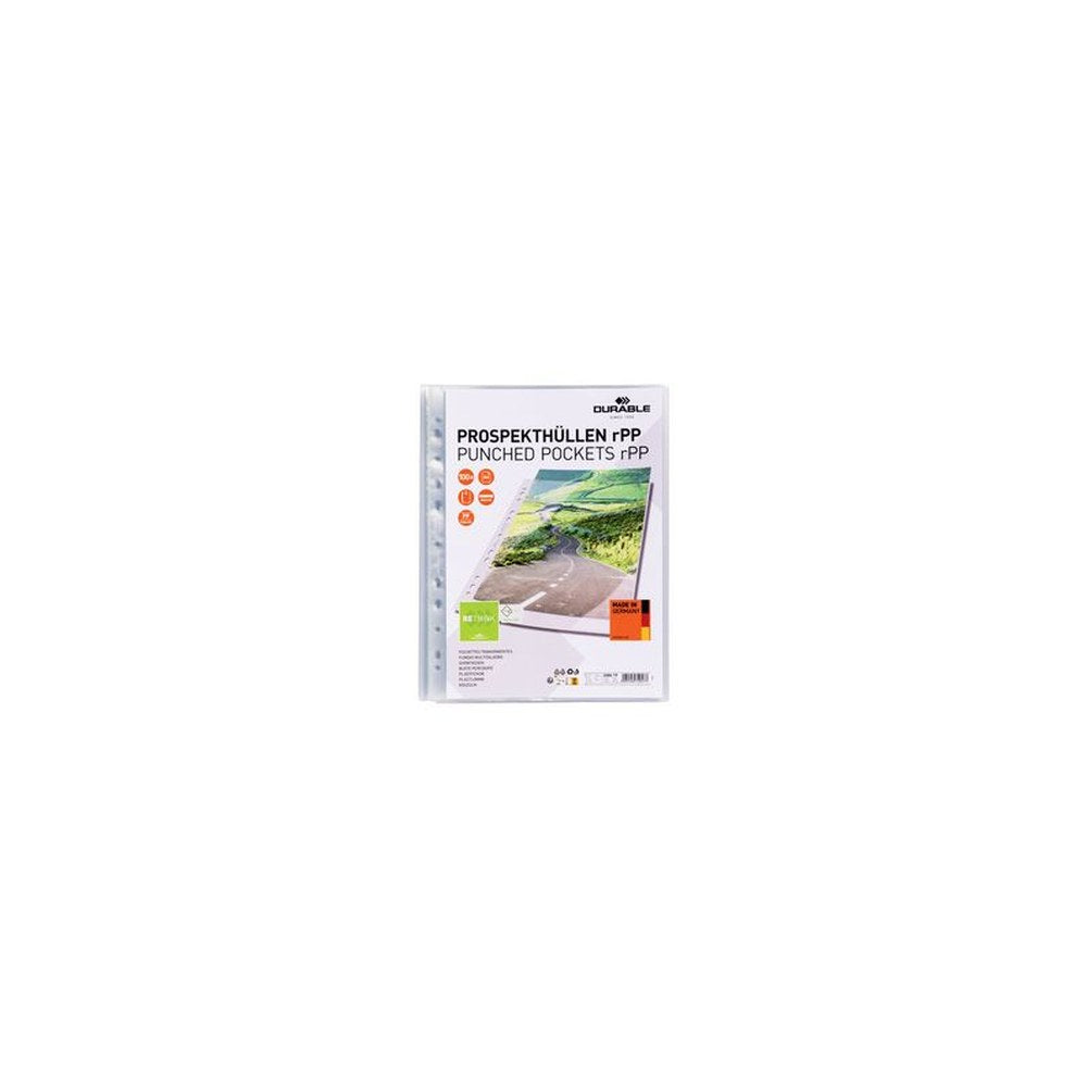 DURABLE Pochette perforée PREMIUM, A4, rPP, transparent