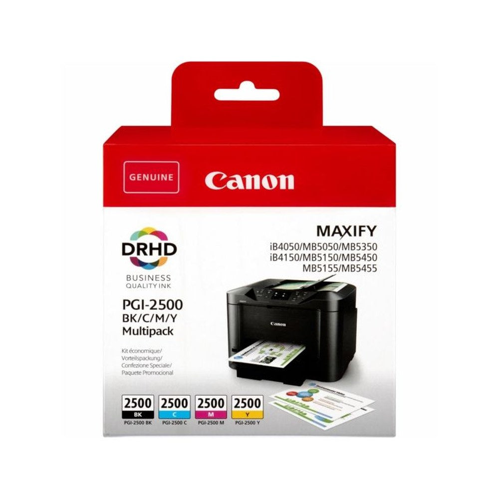 Cartouches d'origines Canon 9290B006 / PGI-2500 BKCMY - multipack 4 couleurs : noire, cyan, magenta, jaune