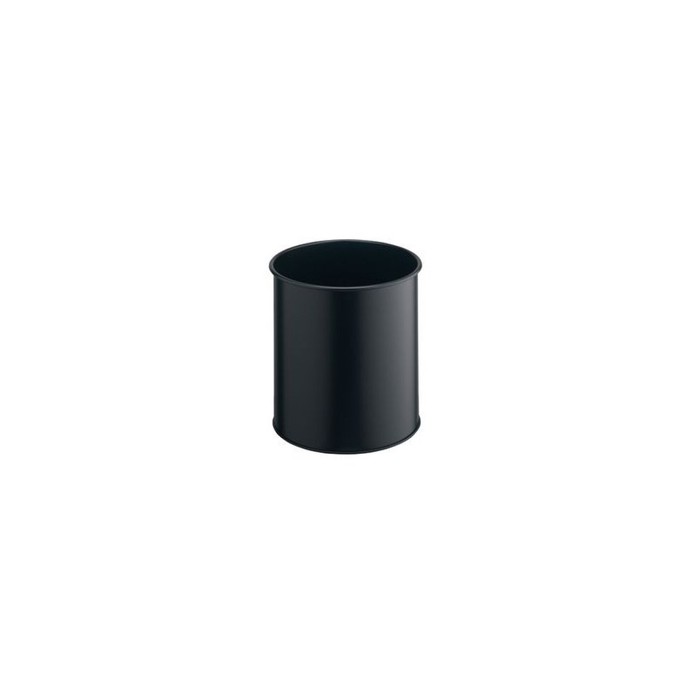 DURABLE Corbeille METALL, rond, 15 litres, noir
