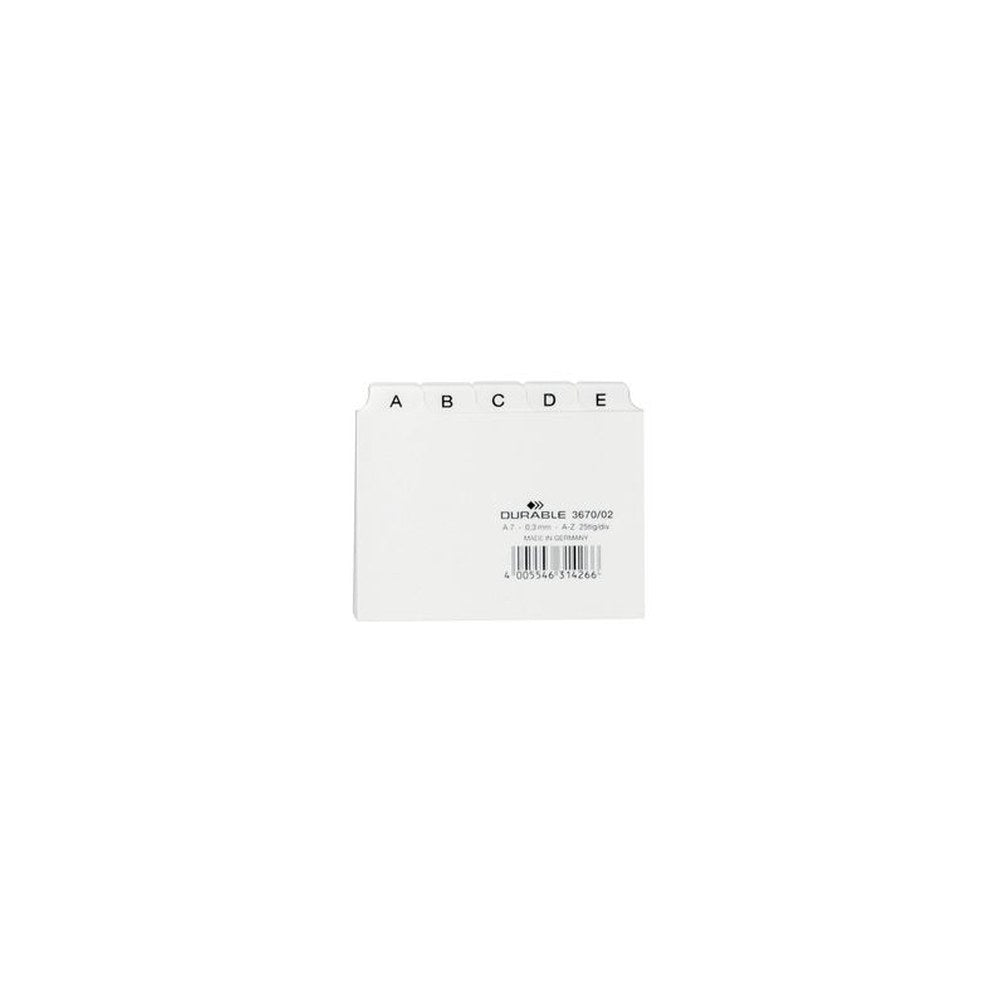 DURABLE Index alphabétique A - Z, PP, format A7 paysage