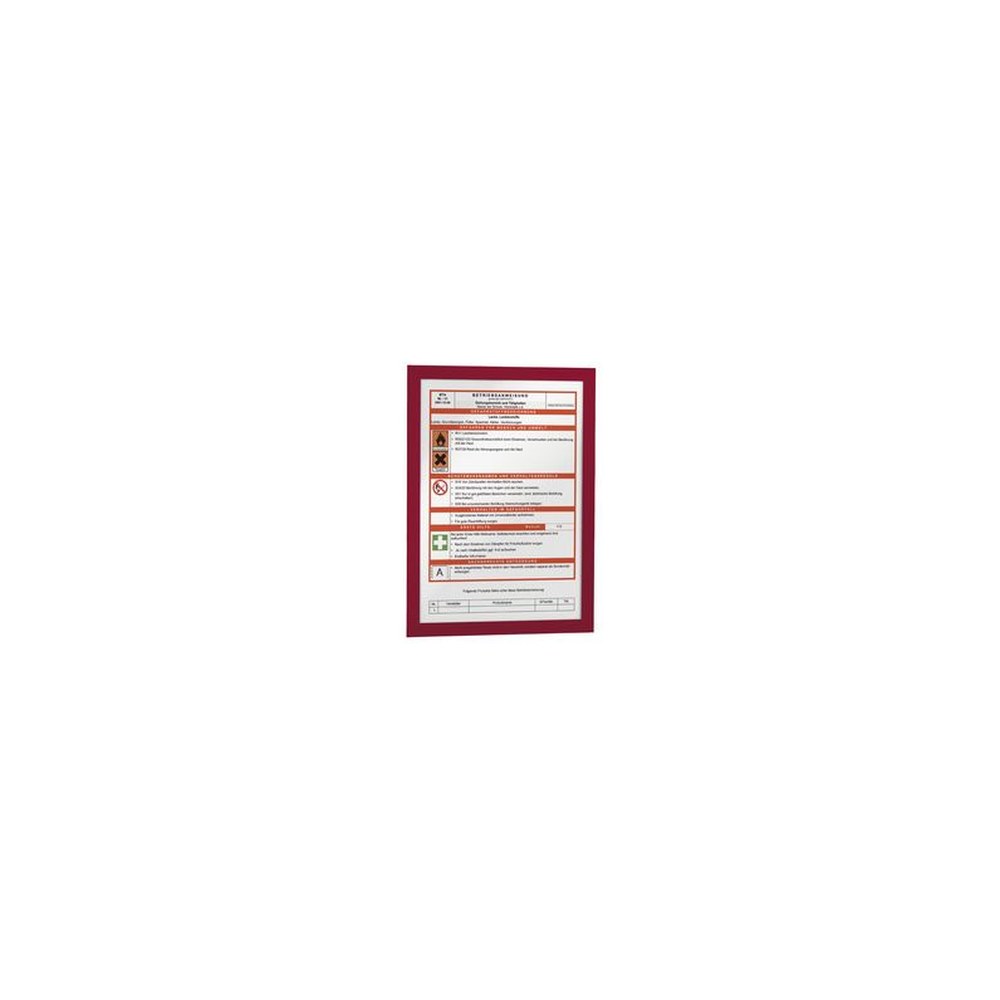 DURABLE Cadre d'affichage magnétique DURAFRAME, A4, rouge