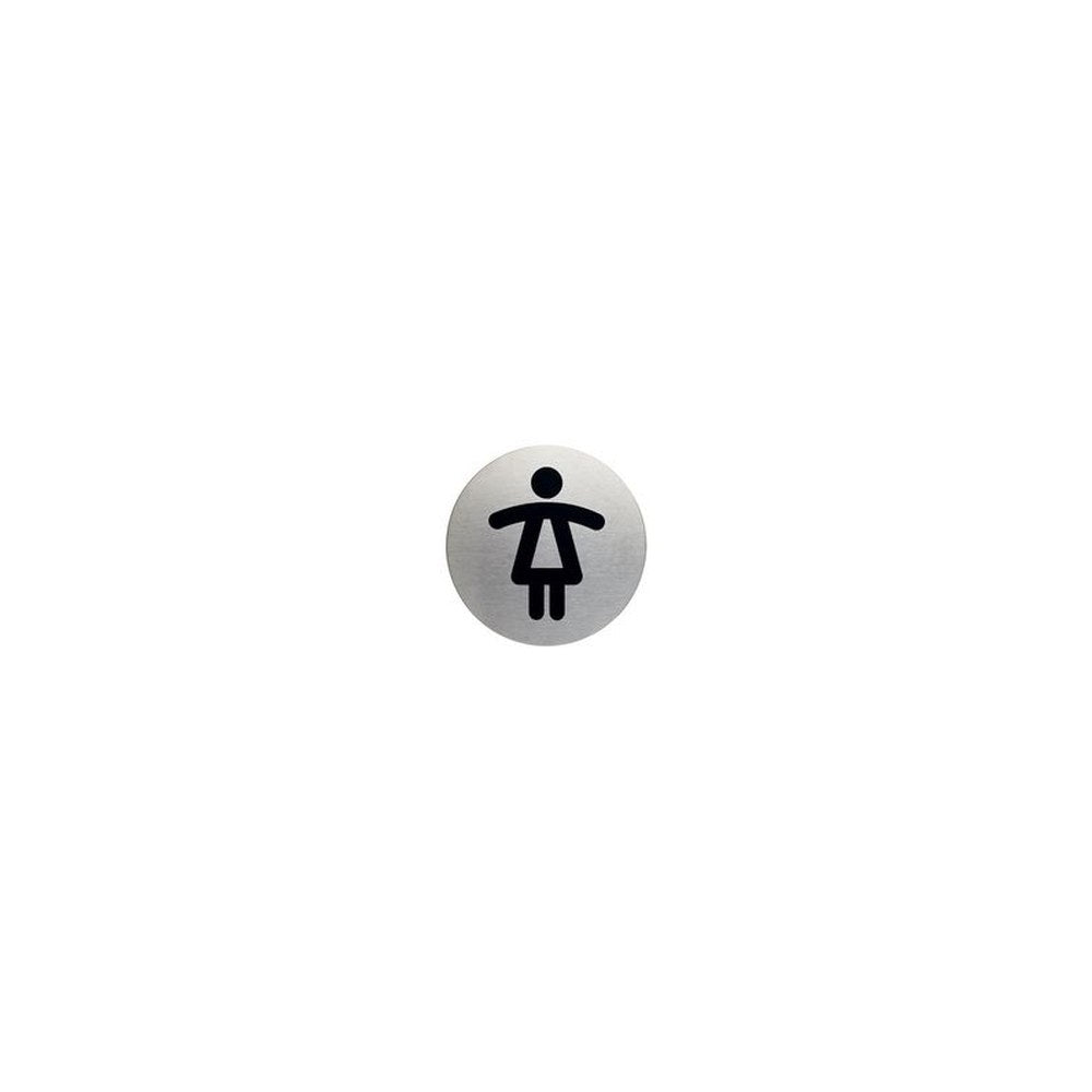 DURABLE Pictogramme "WC-Femmes", diamètre: 83 mm, argent