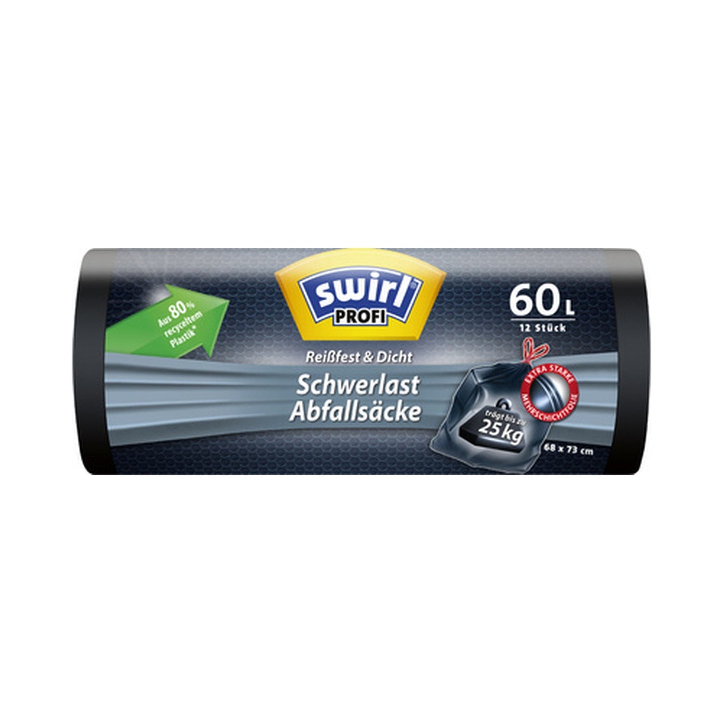swirl Profi Sac poubelle renforcé, 120 litres, noir