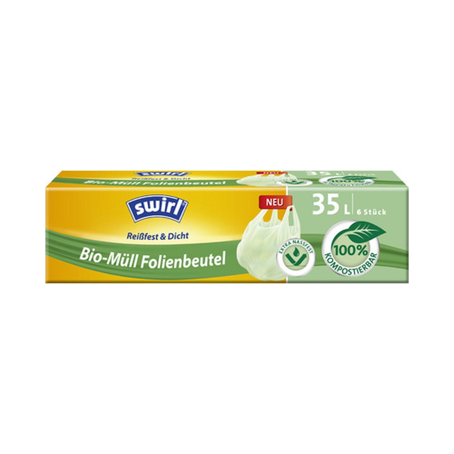 swirl Sac poubelle bio, compostable, 35 litres, vert