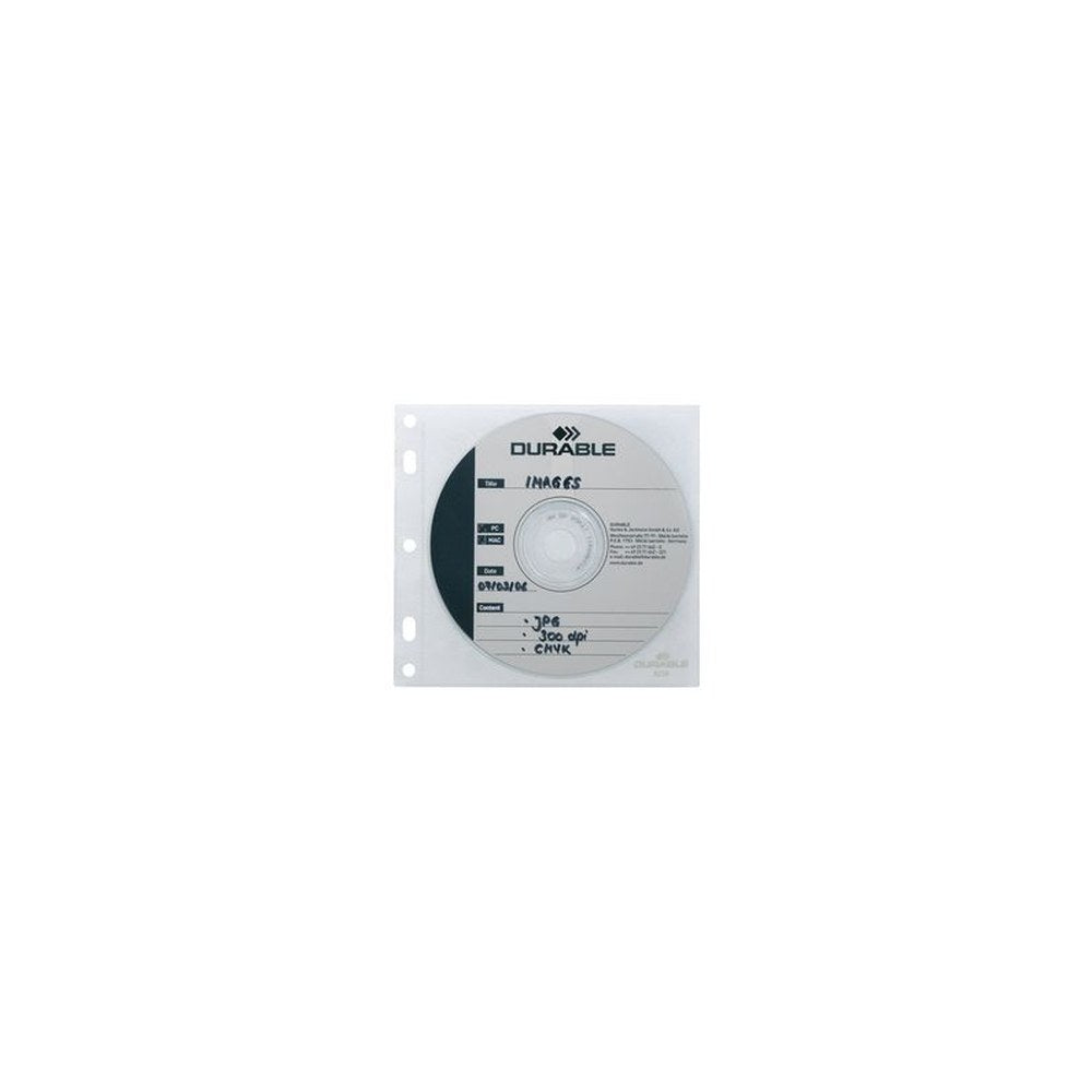 DURABLE Pochette CD-/DVD COVER FILE, PP, transparent