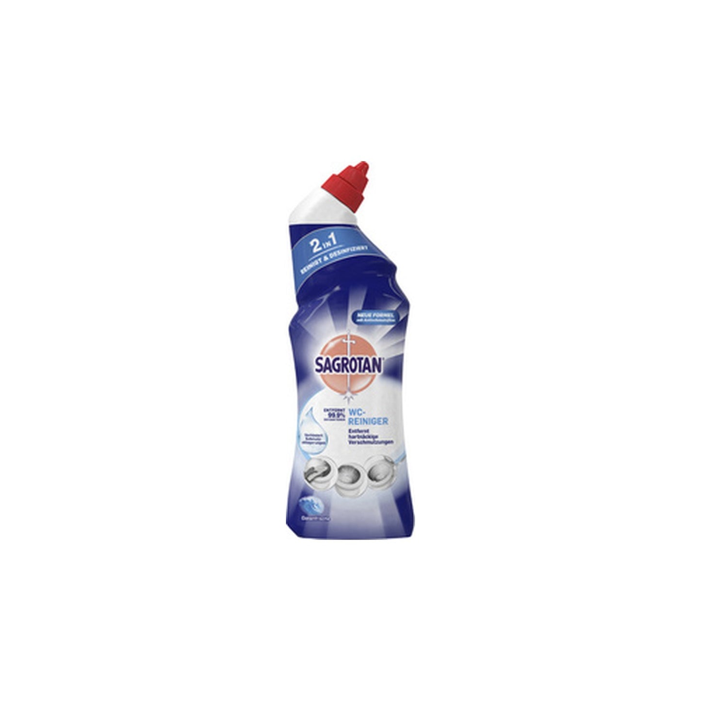 SAGROTAN 2-in-1 WC-Reiniger "Ozeanfrische", 750 ml Flasche
