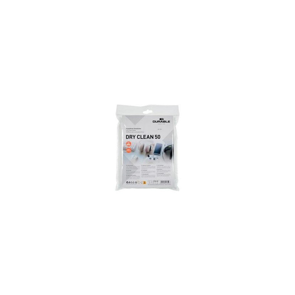 DURABLE Lingettes DRY CLEAN 50 non-tissées, 145 x 197 mm