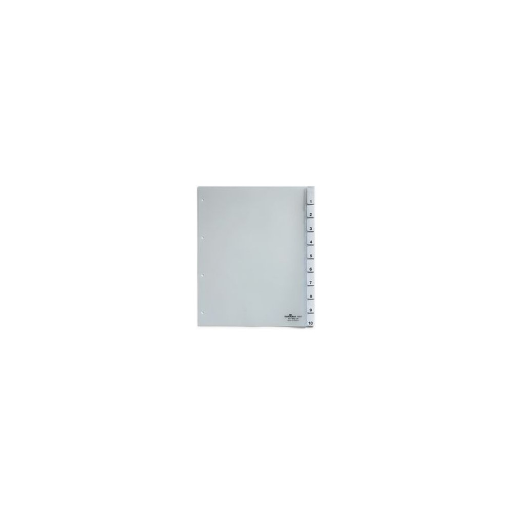 DURABLE Intercalaires en plastique, A4, 20 touches, transp.