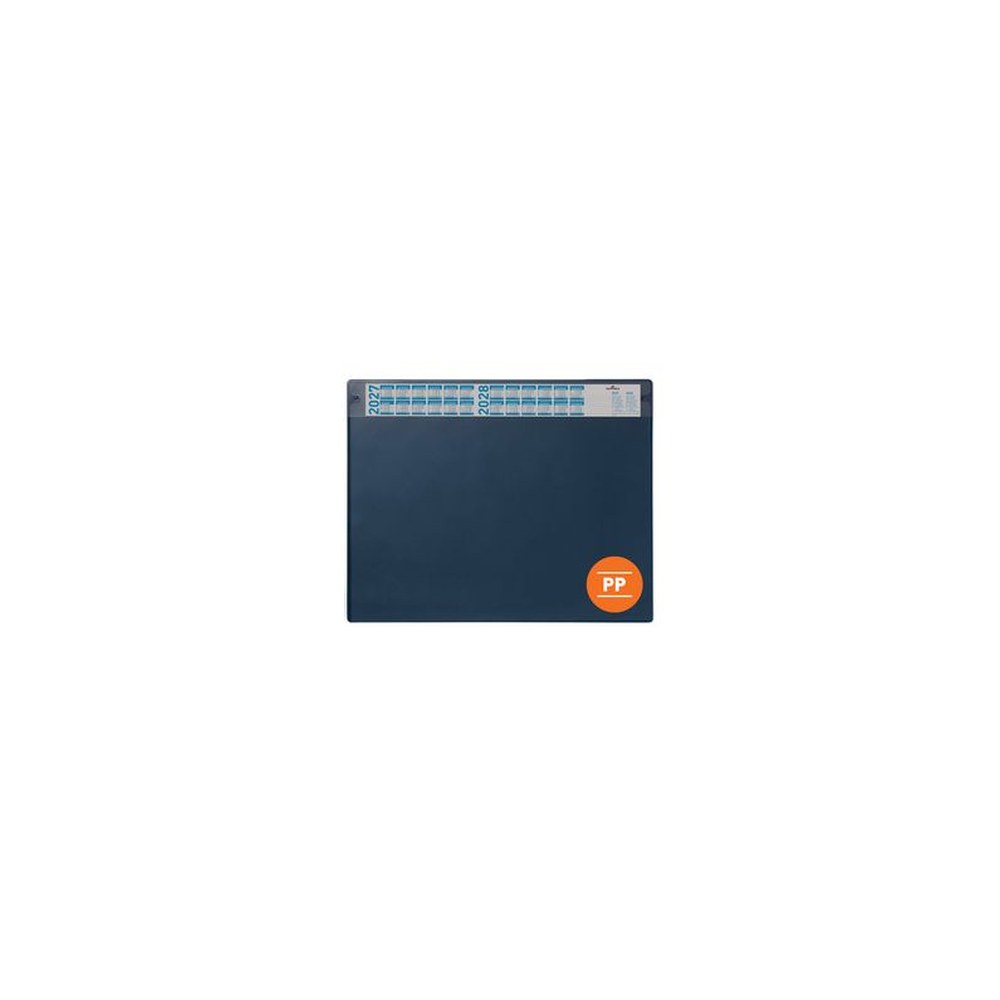 DURABLE Sous-main avec calendrier, PP, bleu foncé