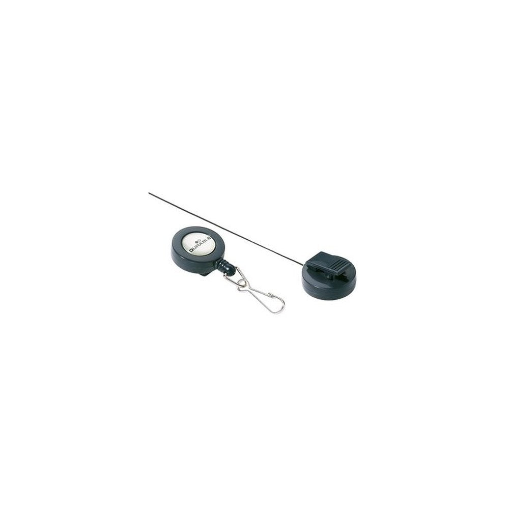 DURABLE Porte-badge avec mousqueton, anthracite