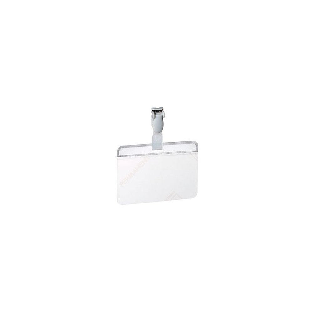 DURABLE Porte-badge plastifié, avec clip, 90 x 54 mm