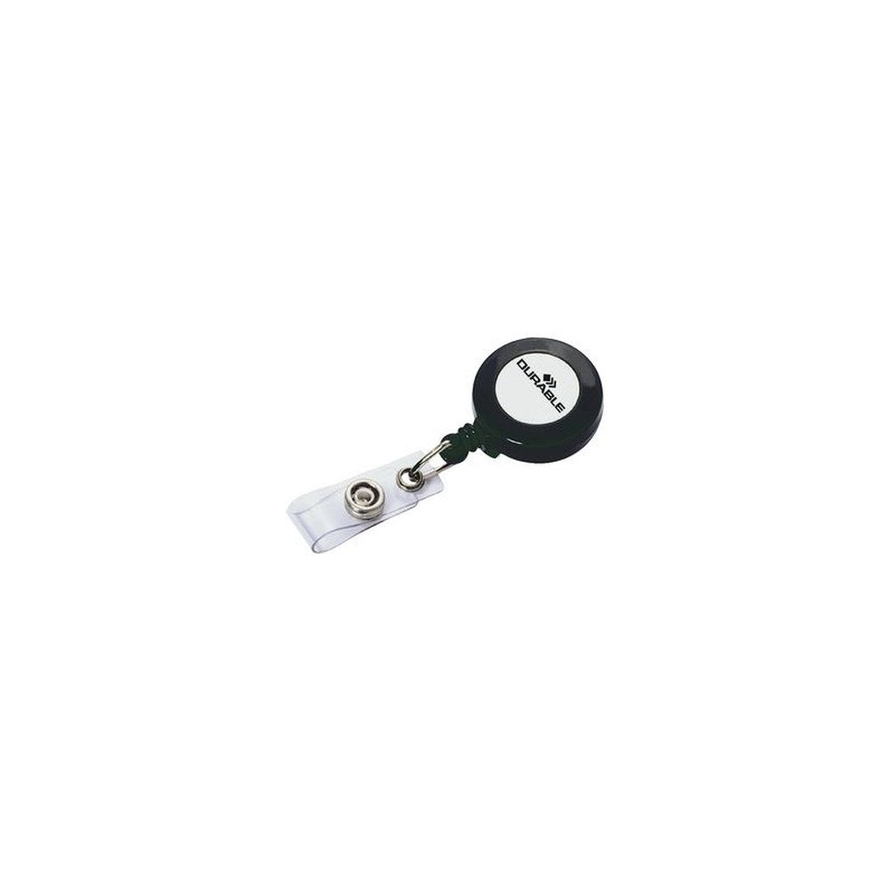 DURABLE Porte-badge avec bouton poussoir, anthracite