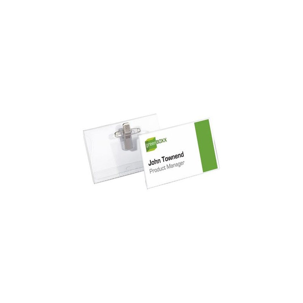 DURABLE Porte-badge avec clip & épingle, 40 x 75 mm