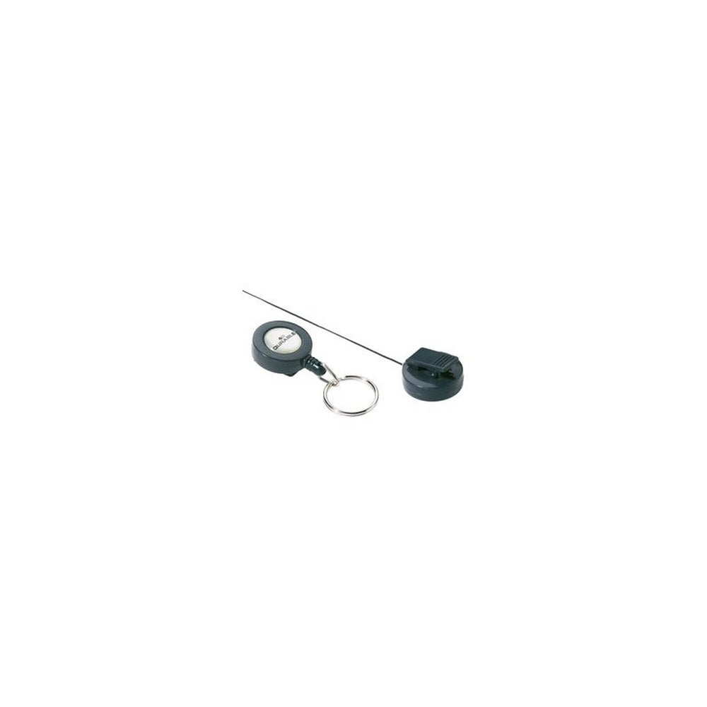 DURABLE Porte-badge avec anneau porte-clés, anthracite