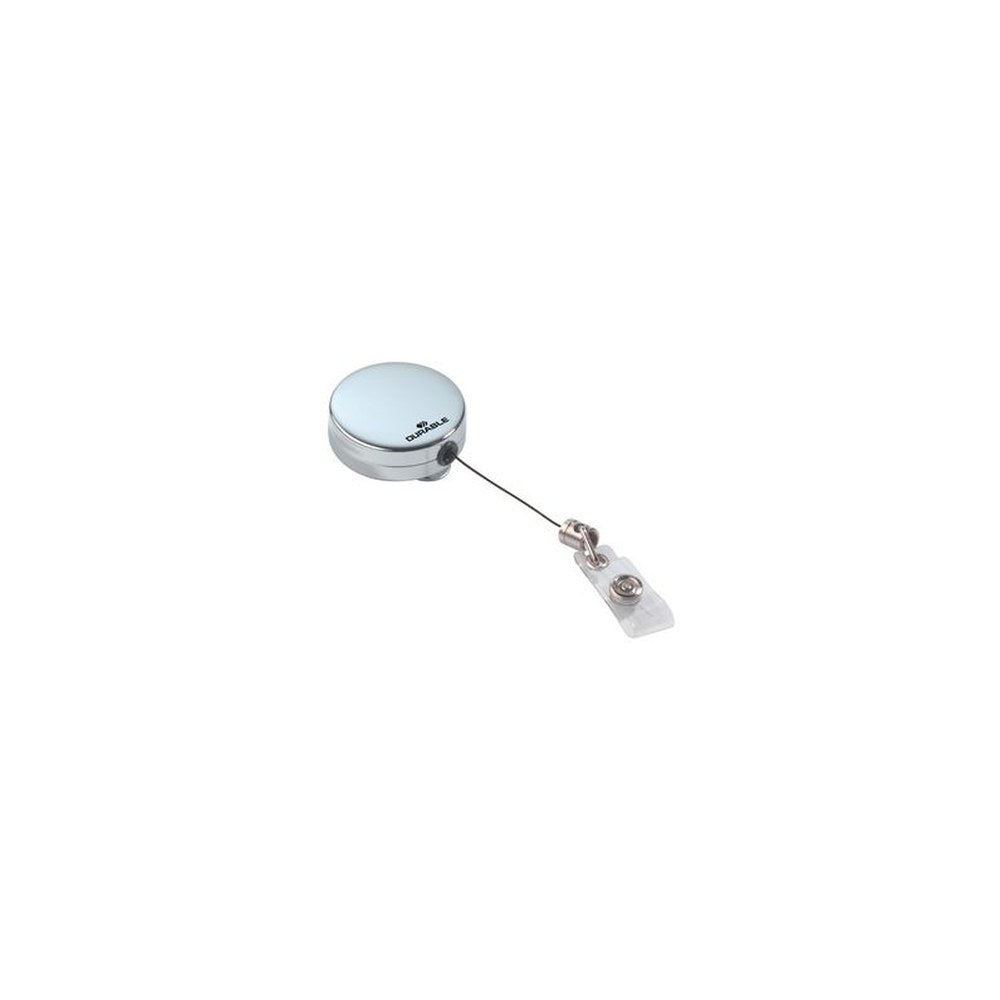 DURABLE Porte-badge chromé, argent-métallique