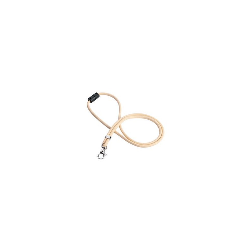 DURABLE Cordon textile rPET avec mousqueton, beige