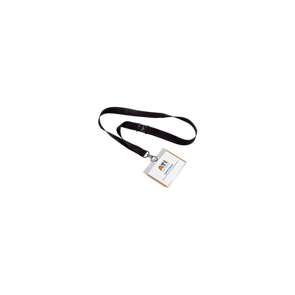 DURABLE Badge, avec lacet textile 20, 90 x 60 mm, noir