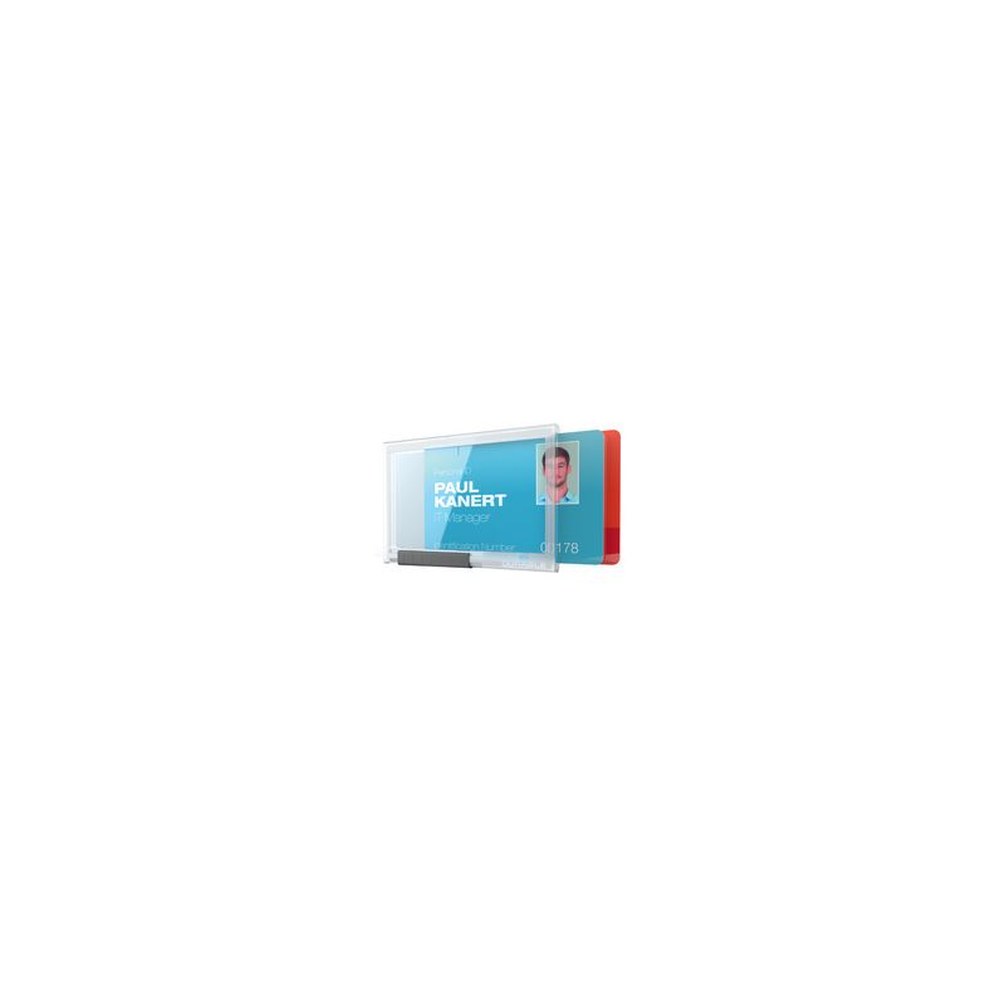 DURABLE Porte-badge PUSHBOX TRIO, transparent