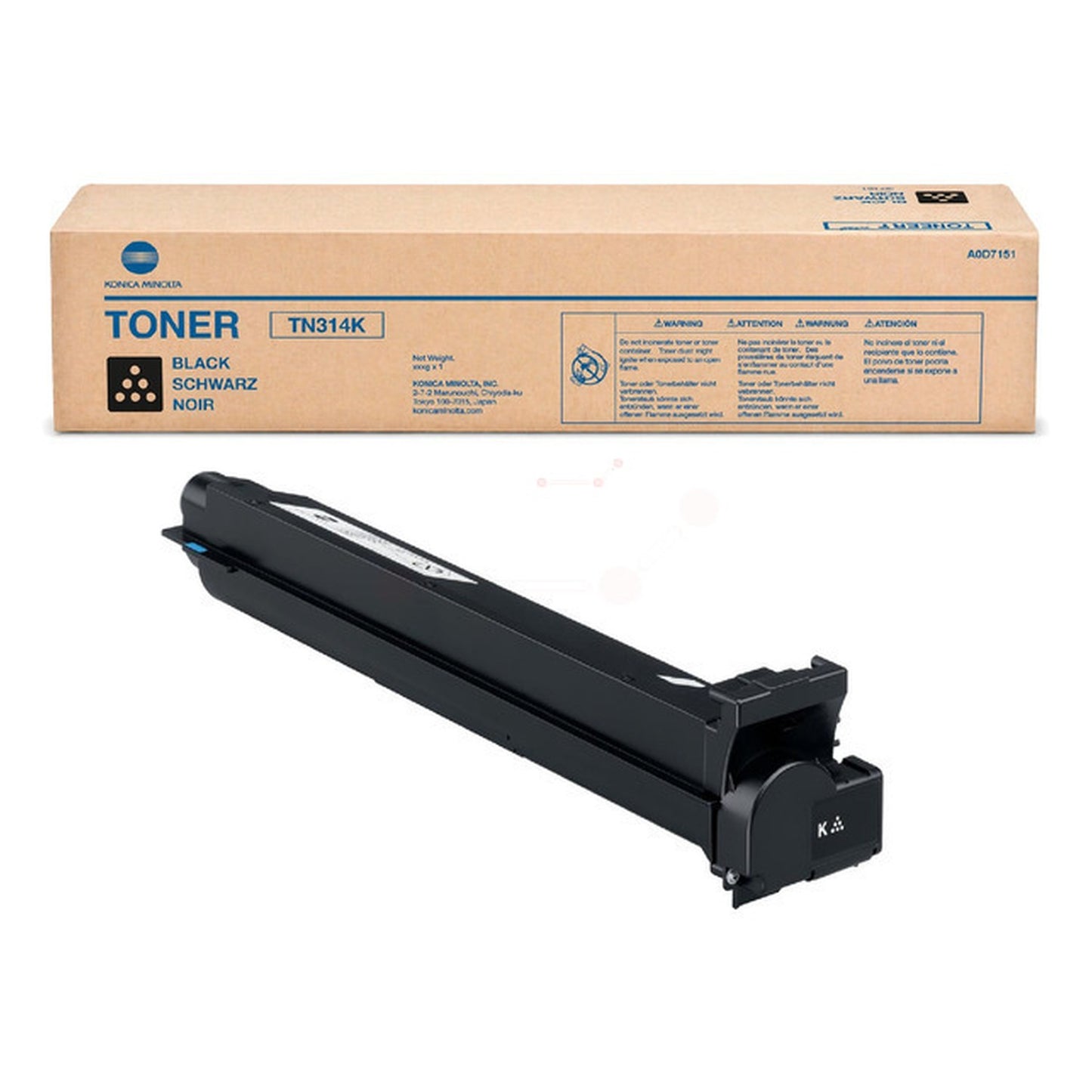 Toner d'origine Konica Minolta A0D7151 / TN-314 K - noir