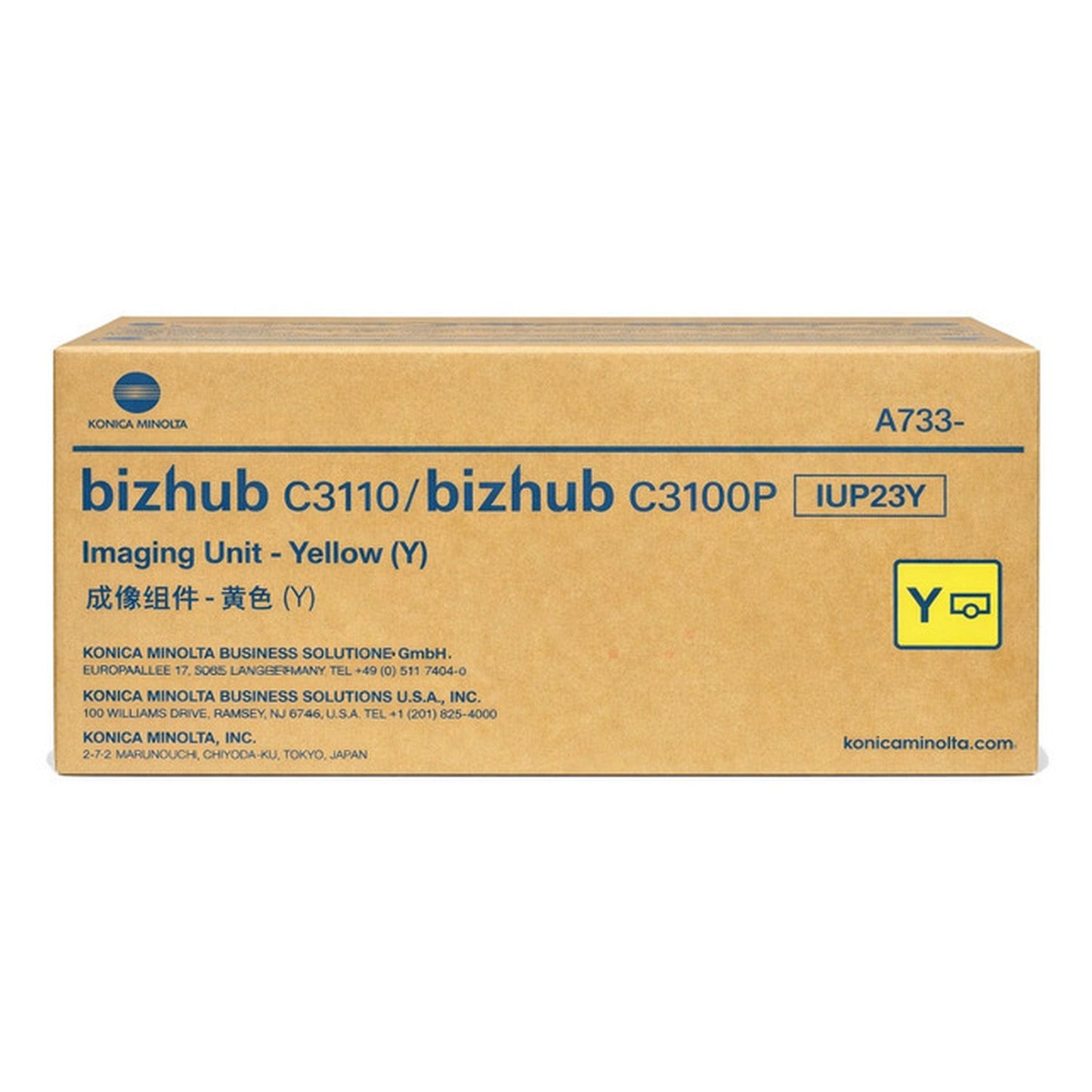 Tambour d'origine Konica Minolta A73308H / IUP-23 Y - jaune